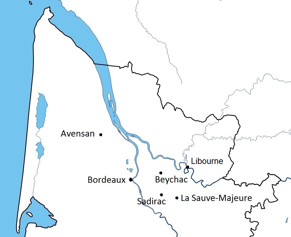 Carte Bordeaux-LaSauve